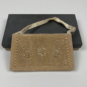 Sweet tiny vintage pearl handbag